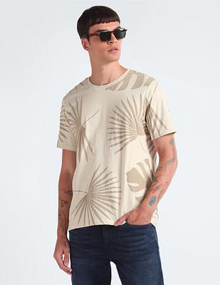 Tropical Print Cotton T-Shirt