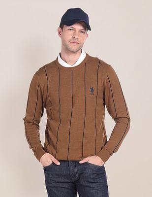 crew-neck-vertical-stripe-sweater