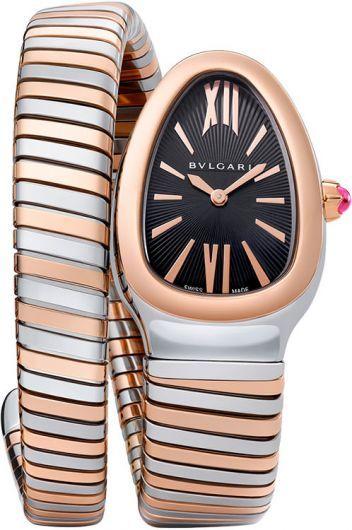 bvlgari-serpenti-black-dial-quartz-watch-with-steel-&-rose-gold-bracelet-for-women---102123