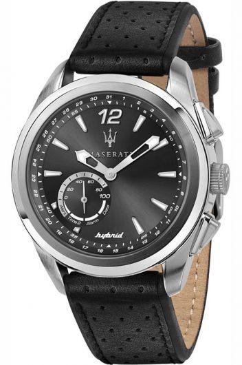 Maserati Sport Black Dial Quartz Watch With Leather Strap For Men - R8851112001