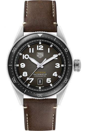 Tag Heuer Autavia Black Dial Automatic Watch With Leather Strap For Men - Wbe5114.Fc8266