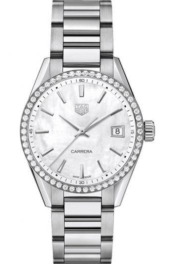 Tag Heuer Carrera Mop Dial Quartz Watch With Steel Bracelet For Women - Wbk1316.Ba0652