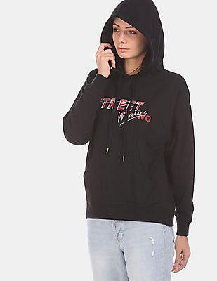 women-black-drawstring-hood-brand-graphic-sweatshirt