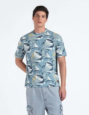 tropical-print-oversized-t-shirt