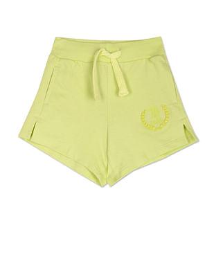 Crest Embroidered Coordinate Shorts