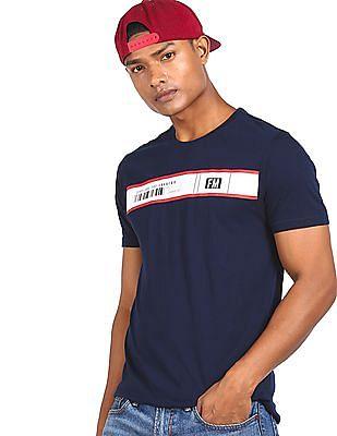 men-navy-contrast-print-cotton-t-shirt