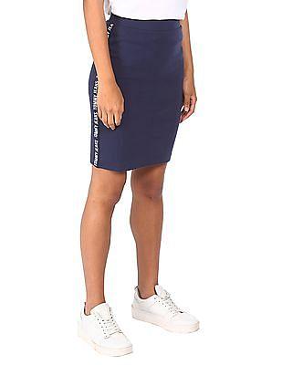 women-navy-mid-rise-bodycon-skirt
