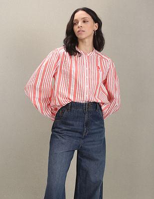 Vertical Stripe Oxford Shirt