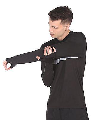 men-black-hooded-solid-active-t-shirt