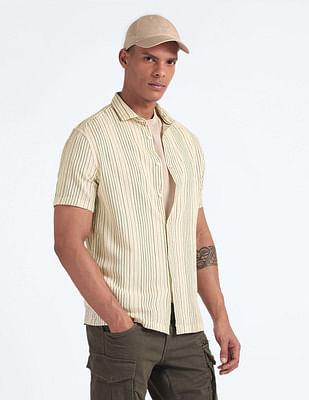30's-slub-striped-shirt