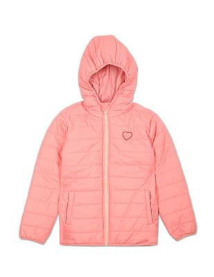 Hooded Solid Puffer Jacket