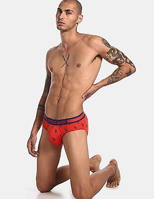 Mid Rise Printed Cotton Spandex I111 Briefs - Pack Of 1