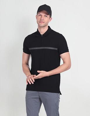 Brand Striped Cotton Polo Shirt