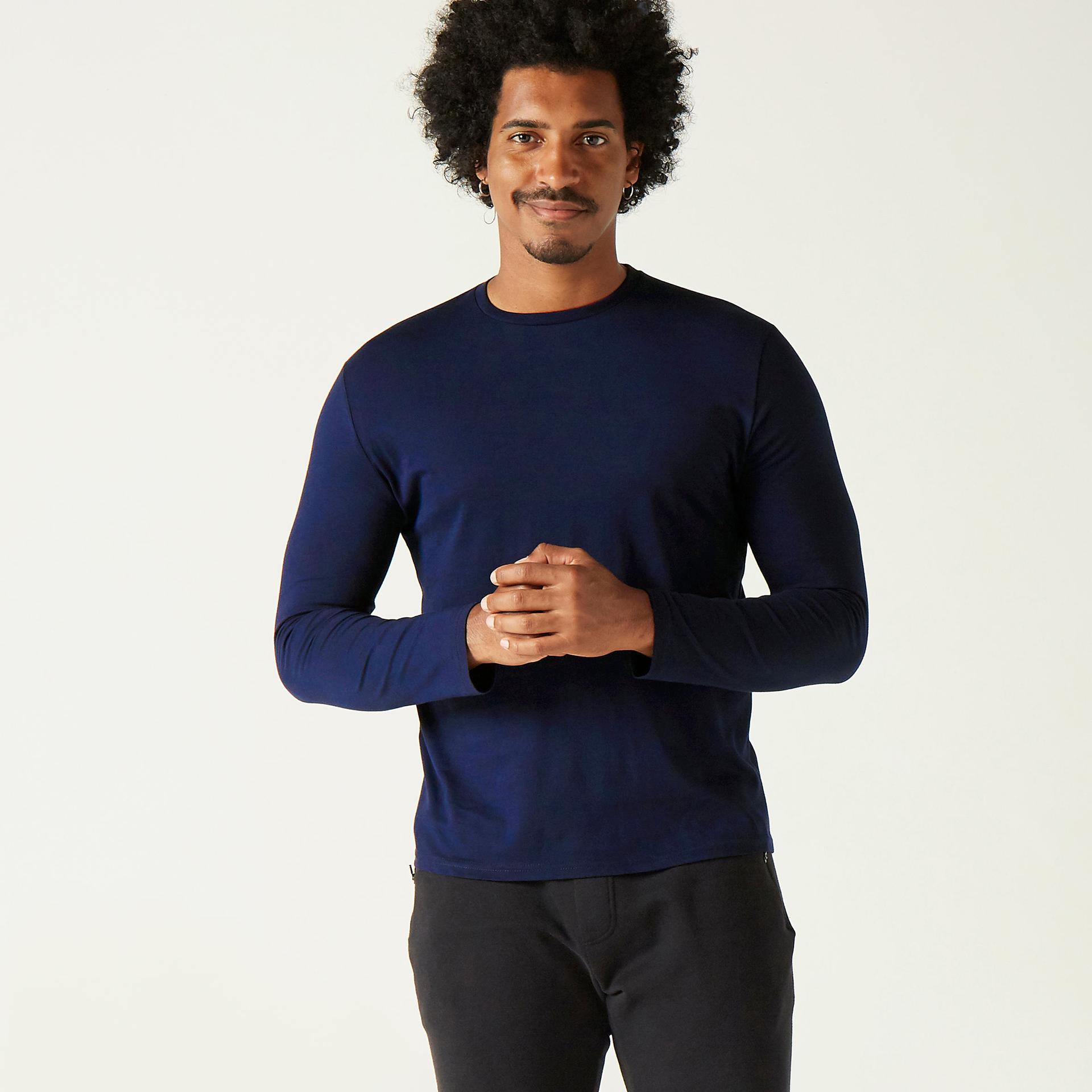 men's-cotton-gym-long-sleeve-t-shirt-regular-fit-100---dark-blue