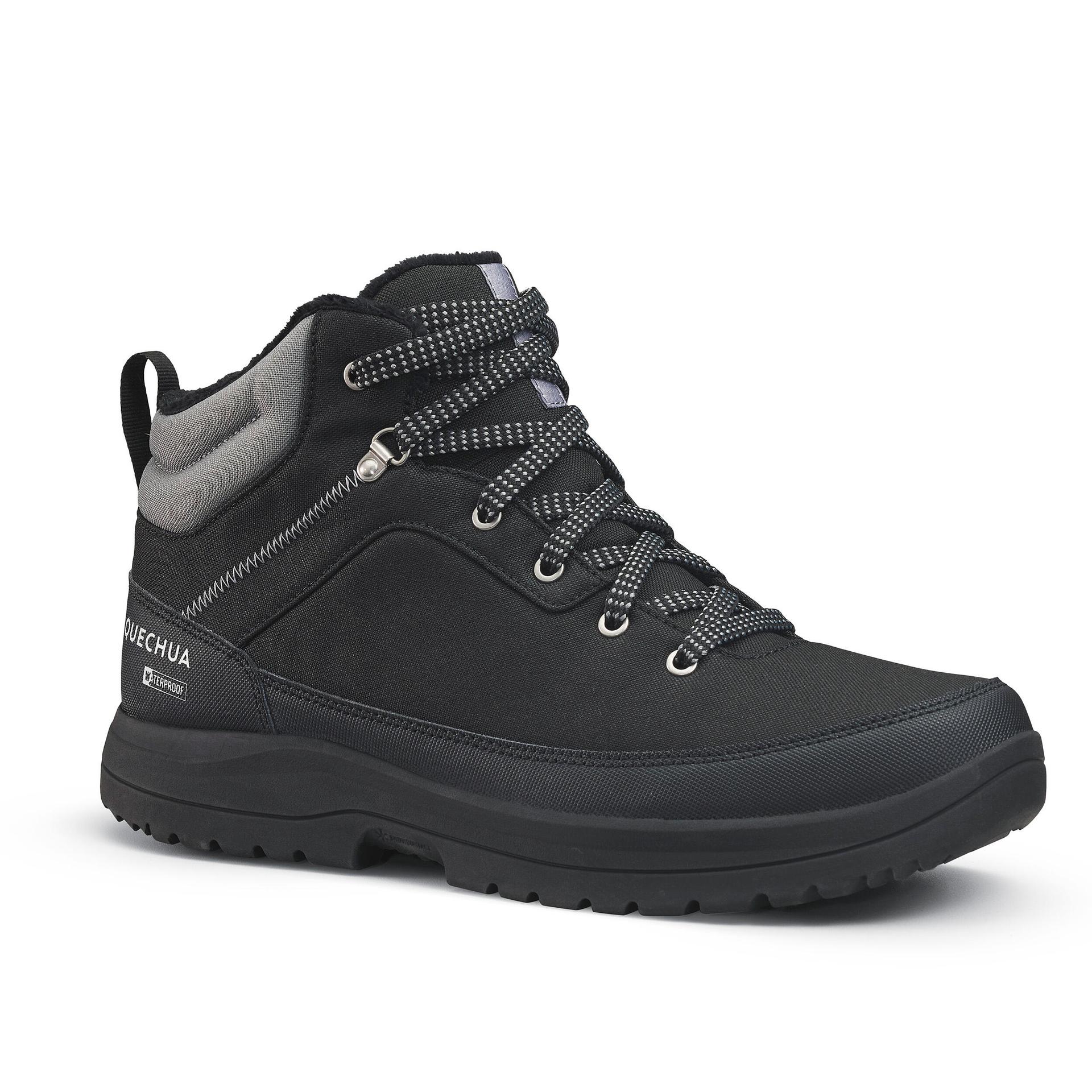 men's-warm-and-waterproof-hiking-boots---sh100-mid-height