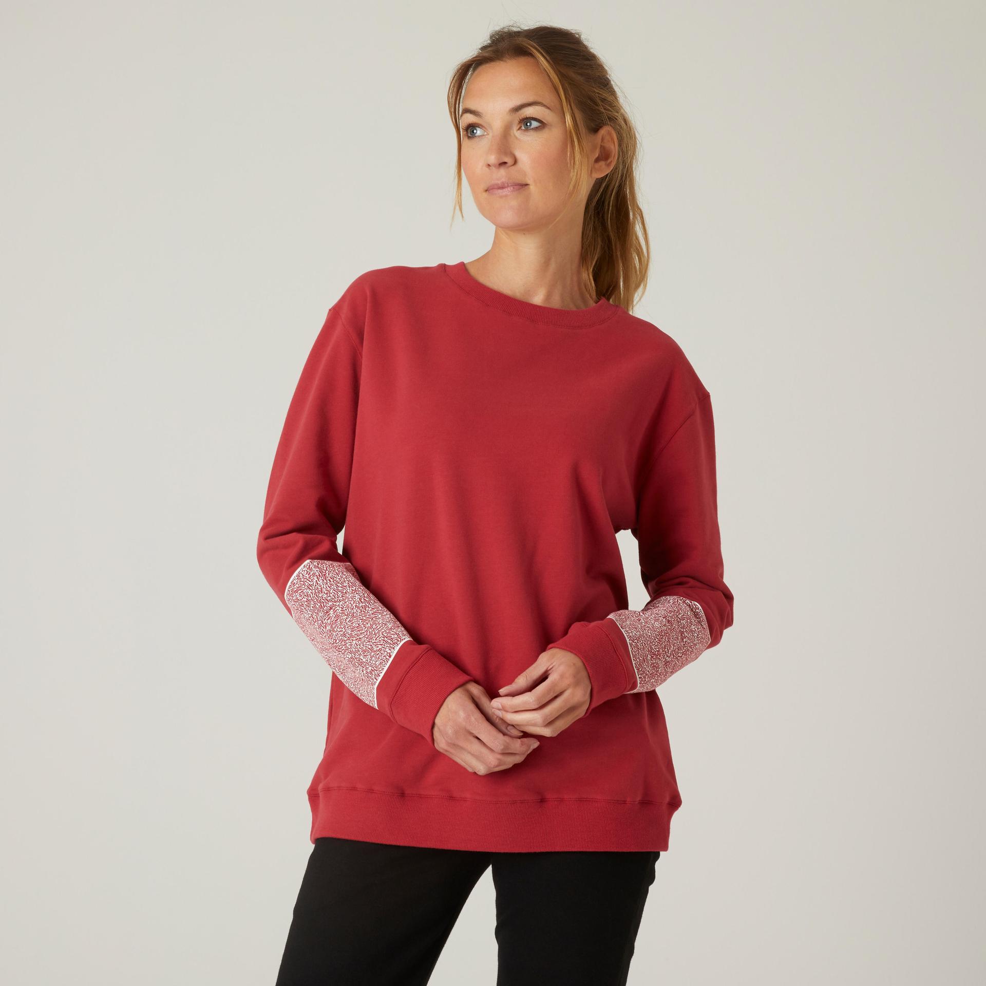 women-cotton-blend-french-terry-gym-sweater-100-----red-print