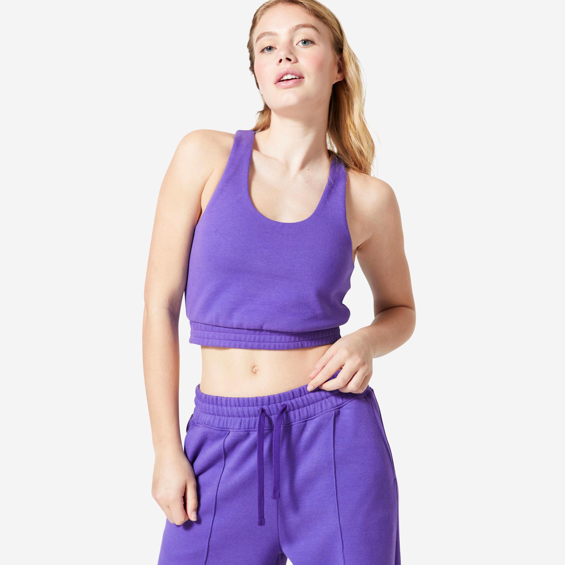 women's-tank-top-cropped-fleece-520-for-gym--purple