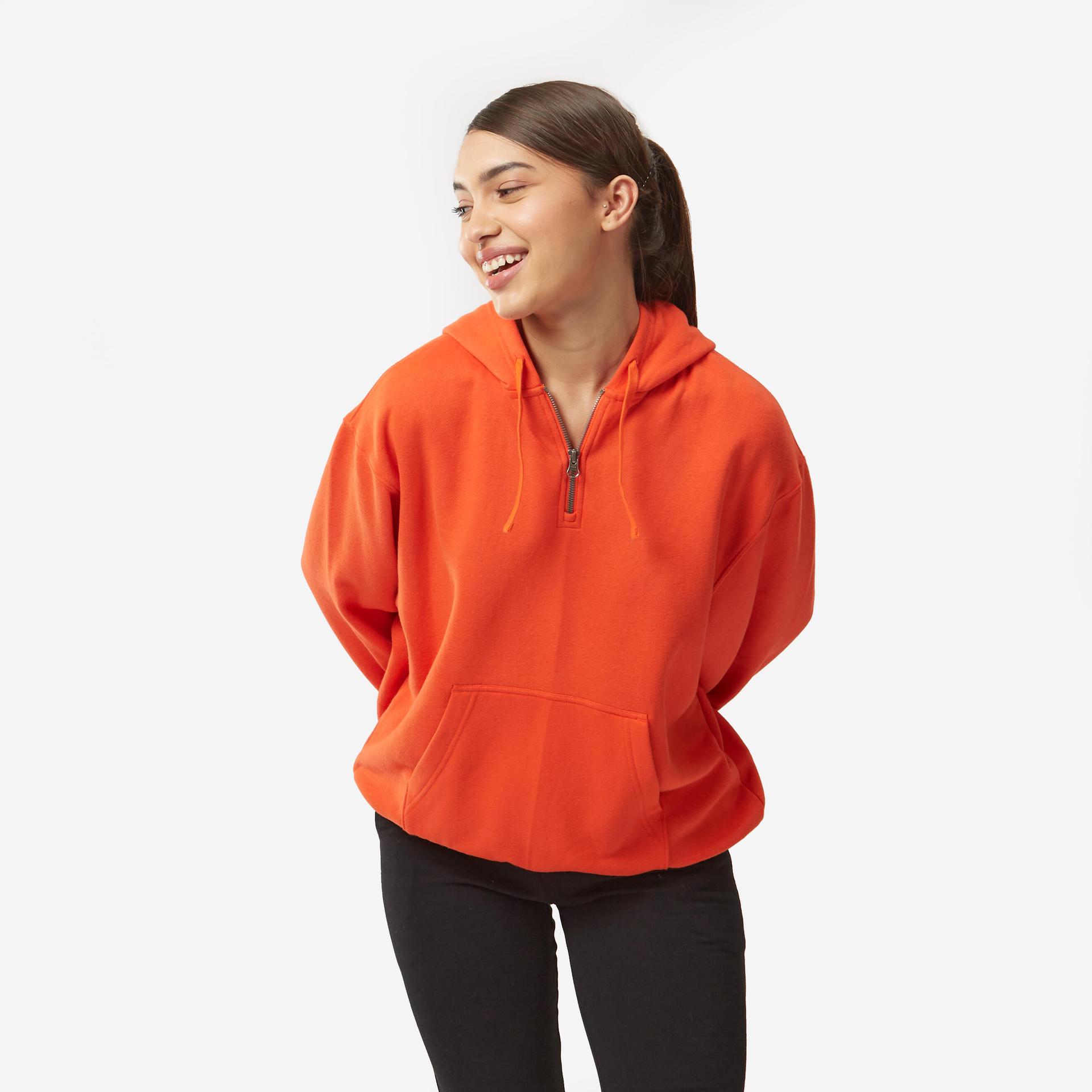 Women's oversized fitness hoodie-520 Red