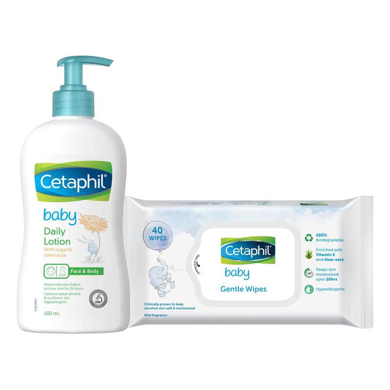 Cetaphil Baby Lotion & Baby Wipes Combo