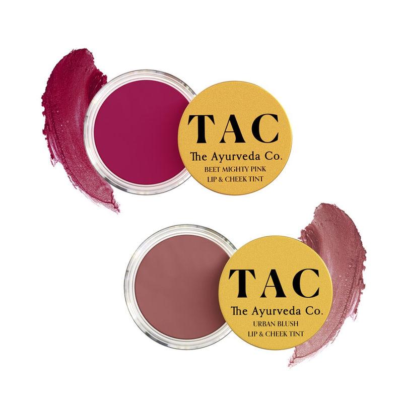 TAC - The Ayurveda Co. Combo Of Urban Blush And Beet Mighty Pink Lip And Cheek Tint