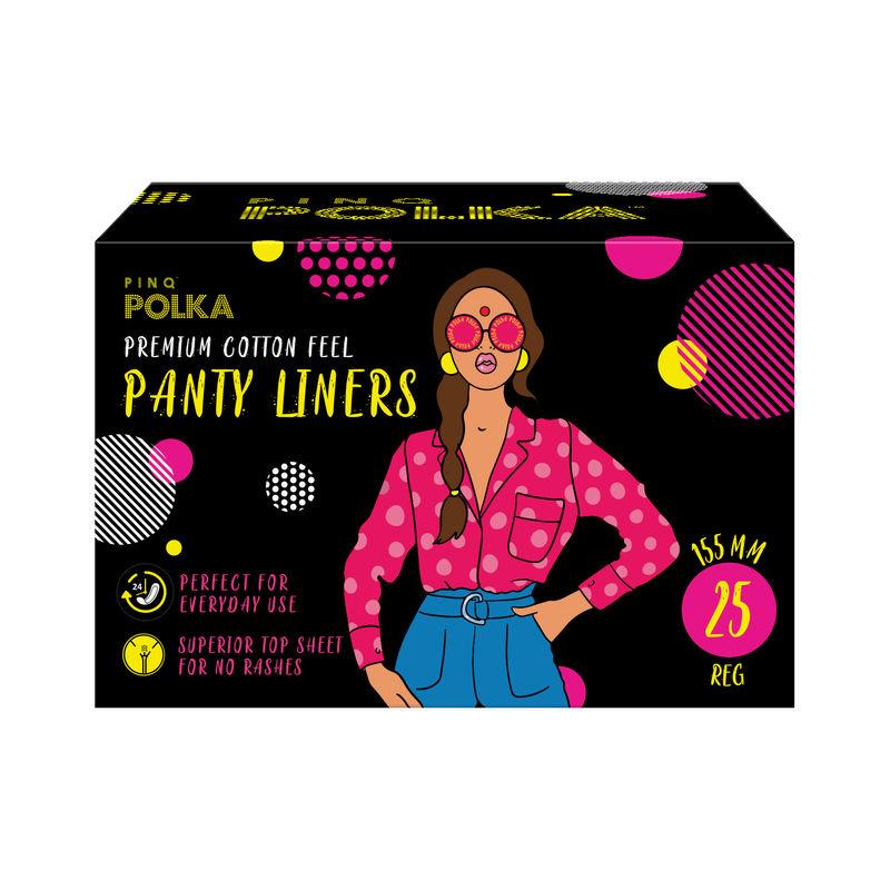 pinq-polka-regular-ultra-organic-cotton-pantyliners-with-disposable-biodegradable-pouch-pack-of-25