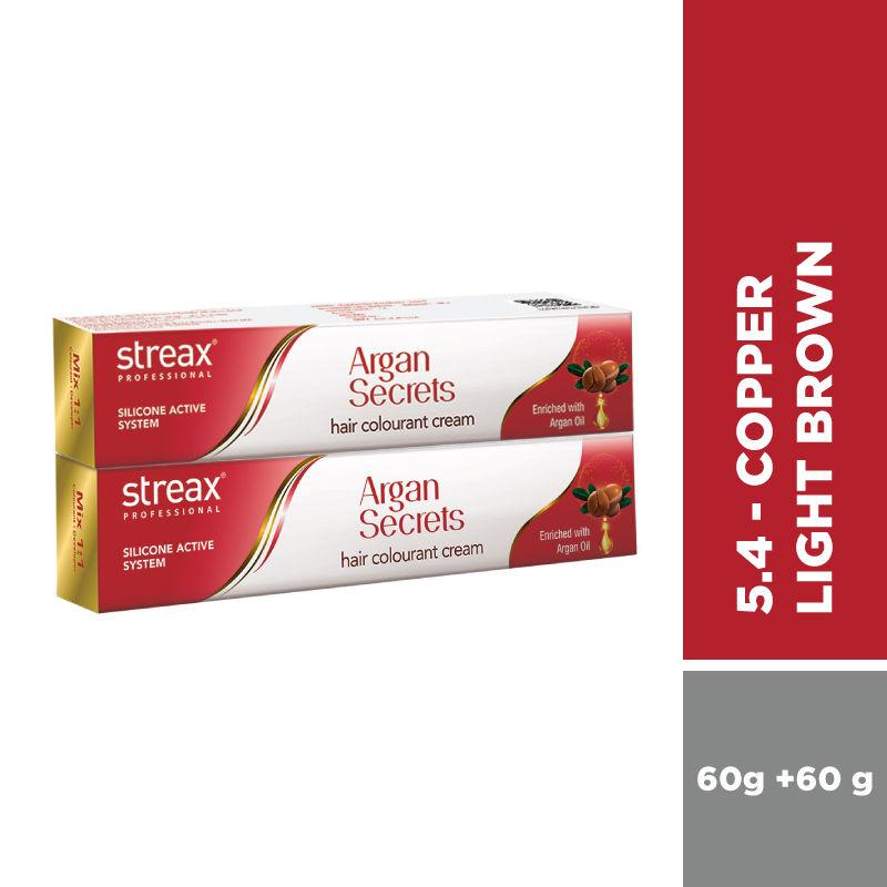 streax-professional-argan-secret-hair-colourant-cream---copper-light-brown-5.4-(pack-of-2)