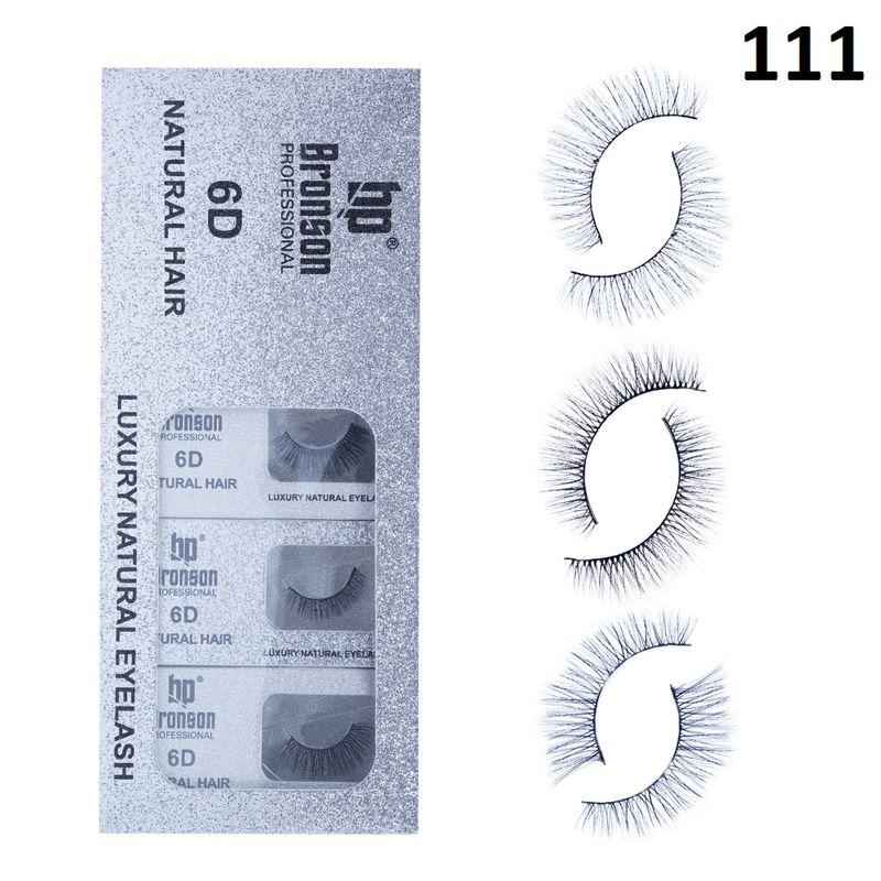 Bronson Professional Pair 6D Long & Natural False Eyelashes - 111