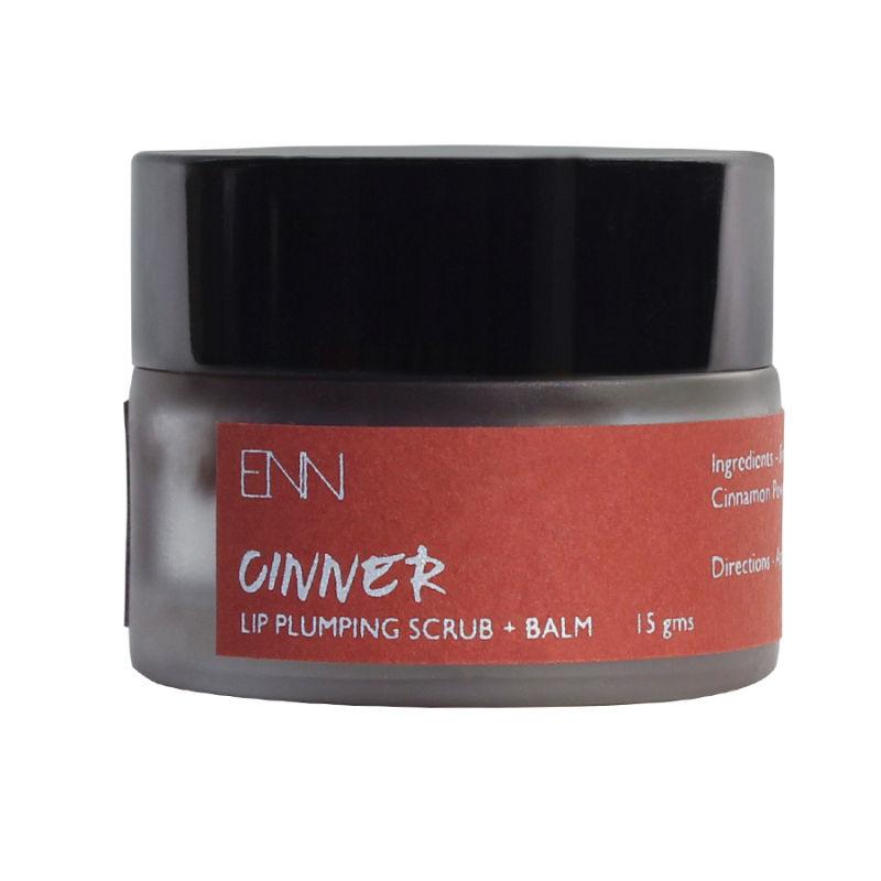 ENN Cinner Lip Plumping Scrub + Balm, Lip Softening & Moisturizing Balm