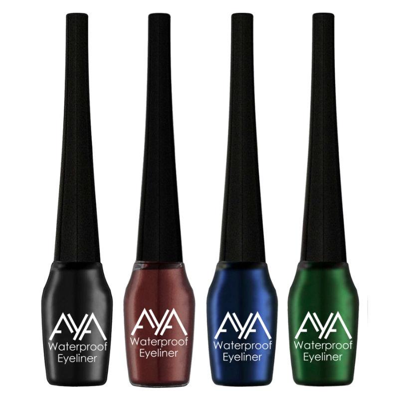 AYA Waterproof Eyeliner - Black, Brown, Blue, Green (Set of 4)