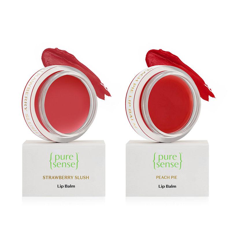 PureSense Peach Pie + Strawberry Slush Lip Balm Combo For Dry