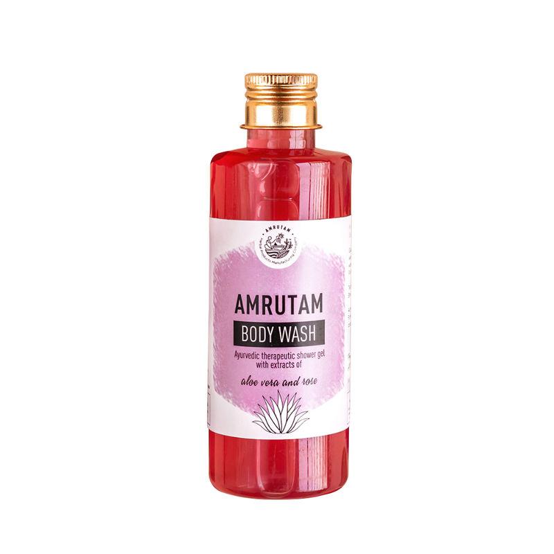 Amrutam Body Wash Ayurvedic Therapeutic Shower Gel With Extracts Of Aloe Vera And Rose