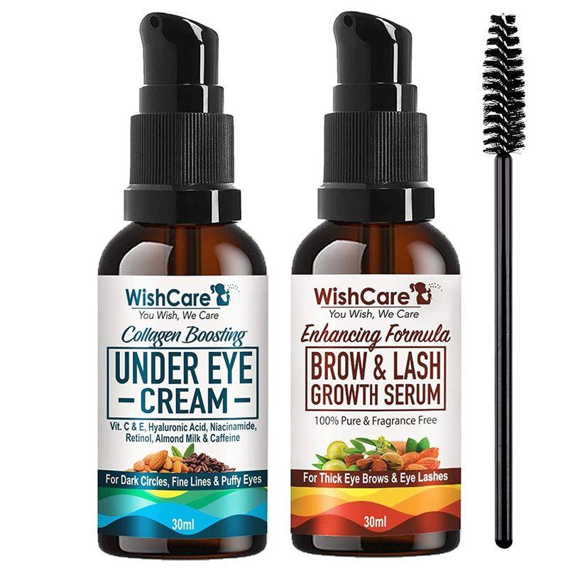 WishCare Ultimate Eye Care Combo - Under Eye Cream & Brow-Lash Growth Serum Oil - 30 Ml each