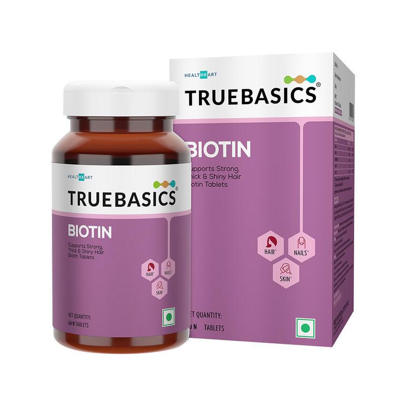 TrueBasics Biotin 10000mcg, Supplement - Biotin Tablets