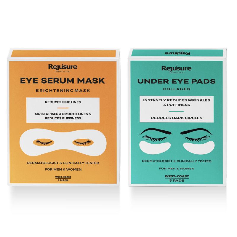 Rejusure Eye Serum Mask And Under Eye Pads Combo