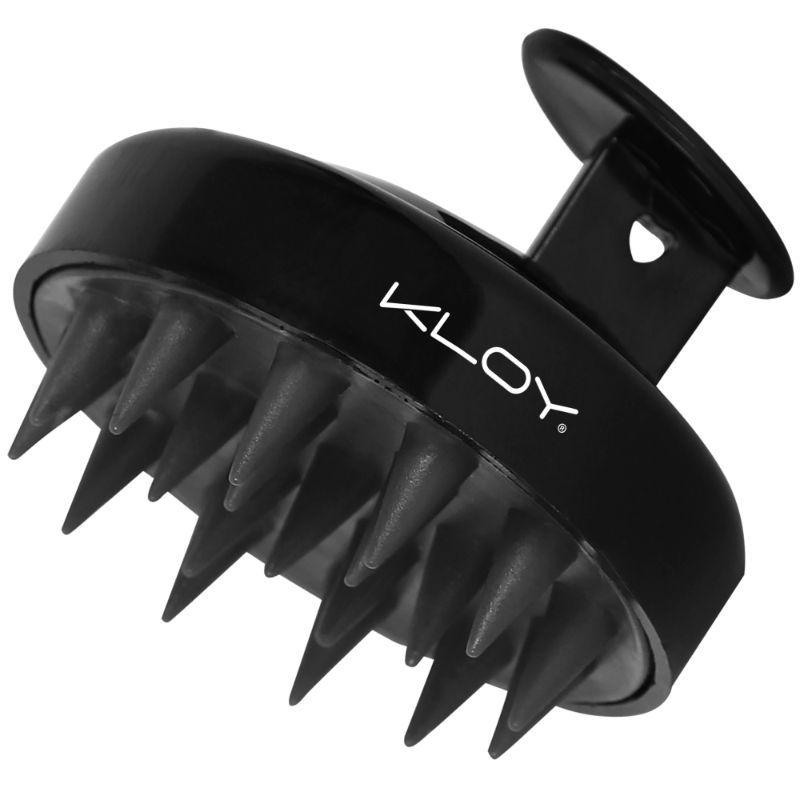 KLOY Round Hair Scalp Massager Shampoo Brush - Black