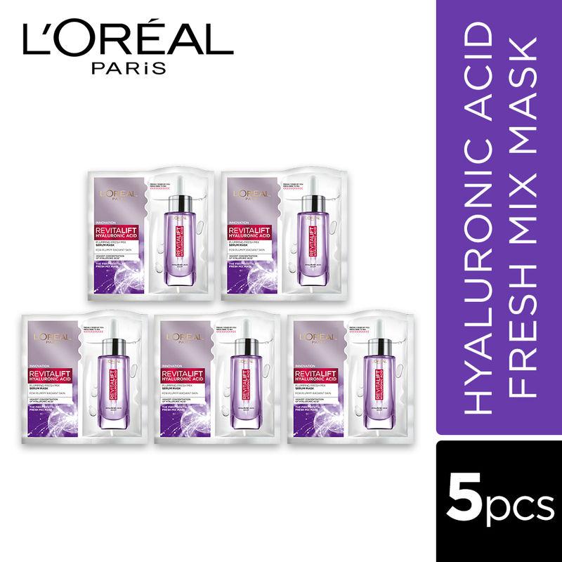 l'oreal-paris-revitalift-hyaluronic-acid-fresh-mix-serum-sheet-mask-,-pack-of-5