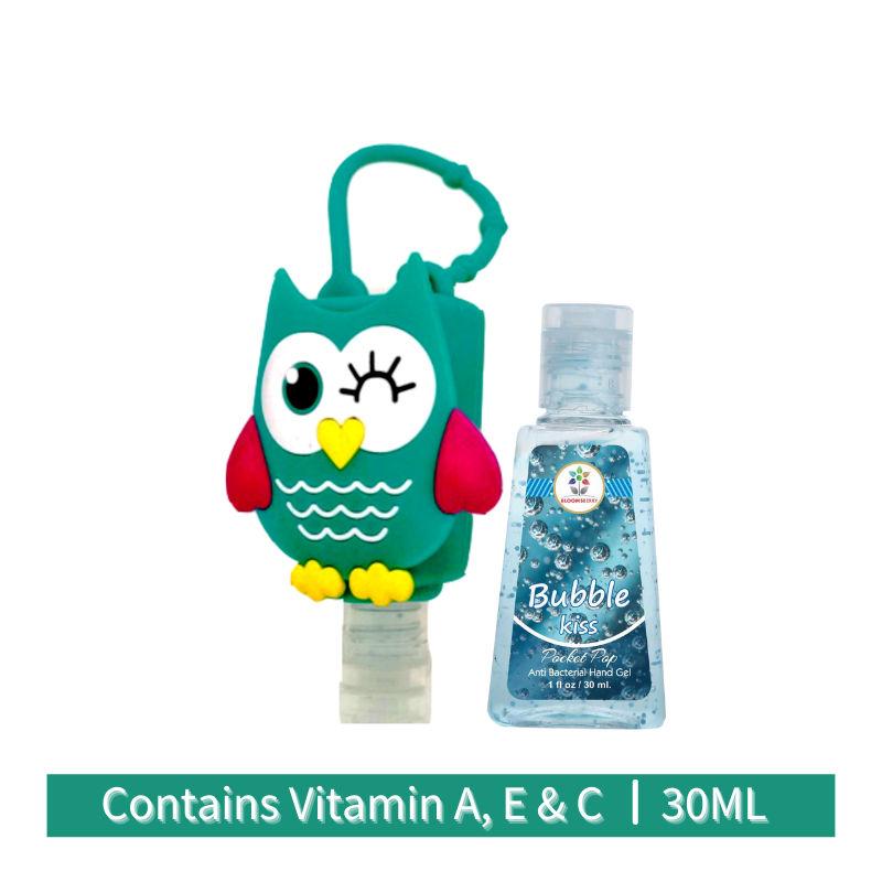 Bloomsberry Owl Holder with Bubble Kiss Hand Sanitizer