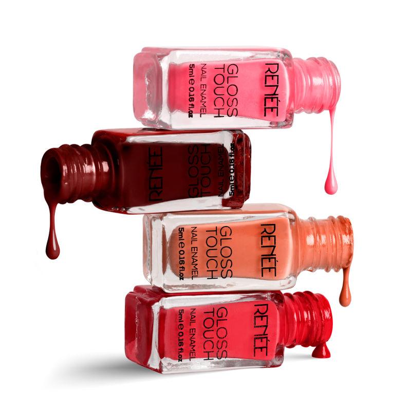 Renee Cosmetics Gloss Touch Red Parade Nail Enamels - Set Of 4