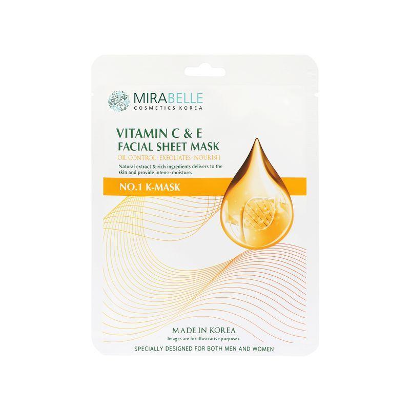 Mirabelle Vitamin C & E Facial Sheet Mask For Lighten Dark Spots