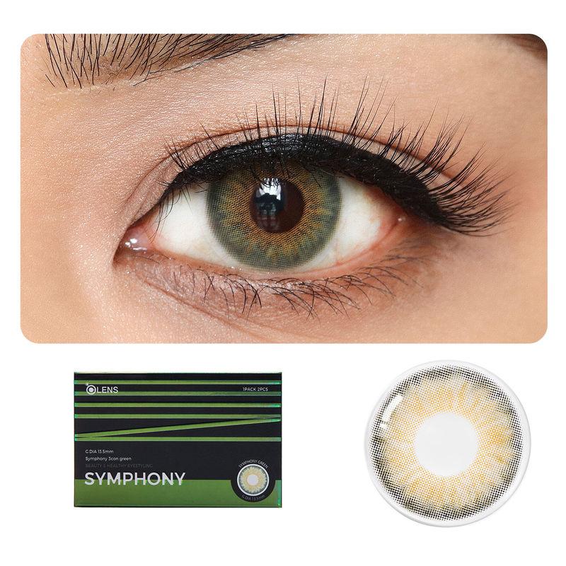 O-Lens Symphony Monthly Coloured Contact Lenses - Green (0.00)