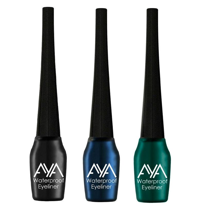 AYA Waterproof Eyeliner - Black, Blue, Green (Set of 3)
