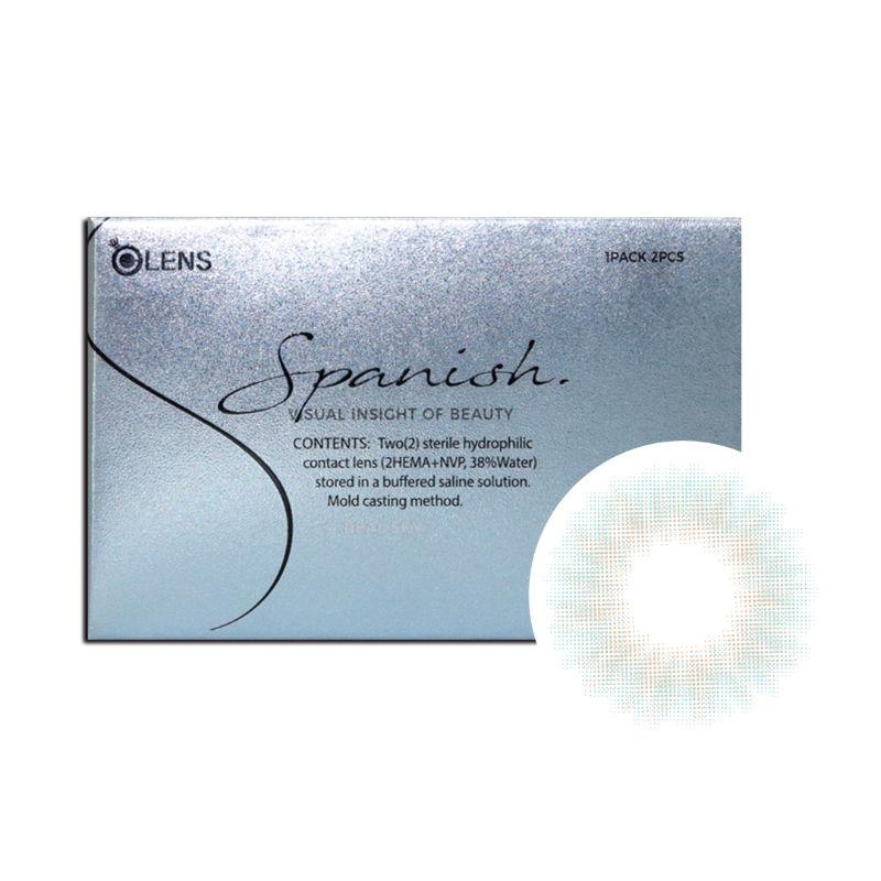 O-Lens Spanish Real Monthly Coloured Contact Lenses - Sky (-1.00)
