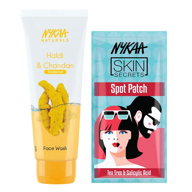 Nykaa Naturals Radiance Face Wash + Nykaa Tea Tree & Salicylic Acid Spot Patch