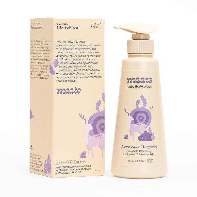 Maate Baby Body Wash Extra Mild Natural Cleansers pH Balanced, Soap Free & Tear-Free
