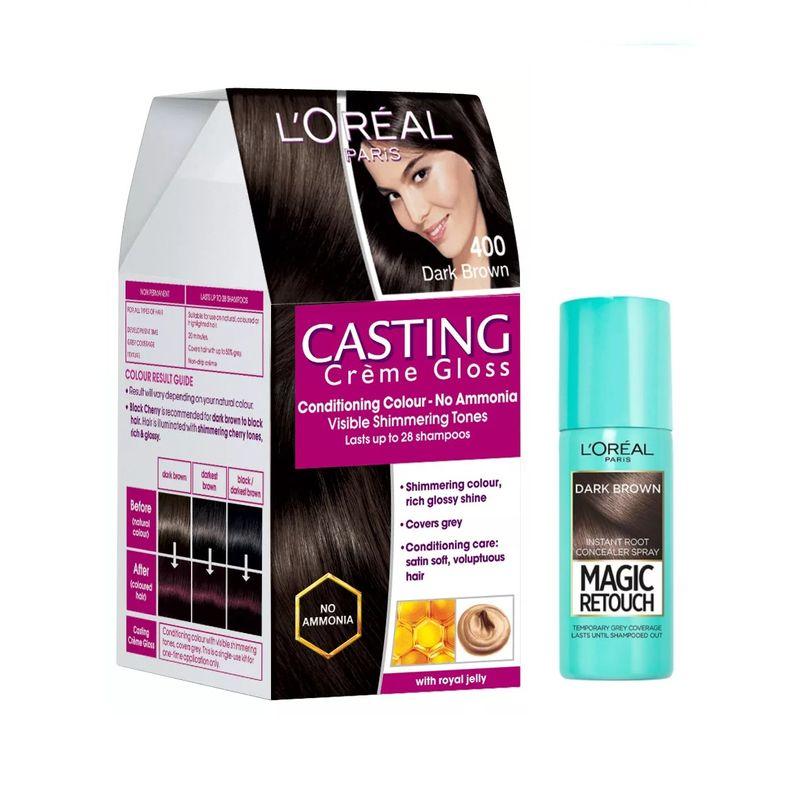 l'oreal-paris-casting-creme-gloss-conditioning-hair-color---400-dark-brown-+-magic-retouch-instant-root-concealer---2-dark-brown