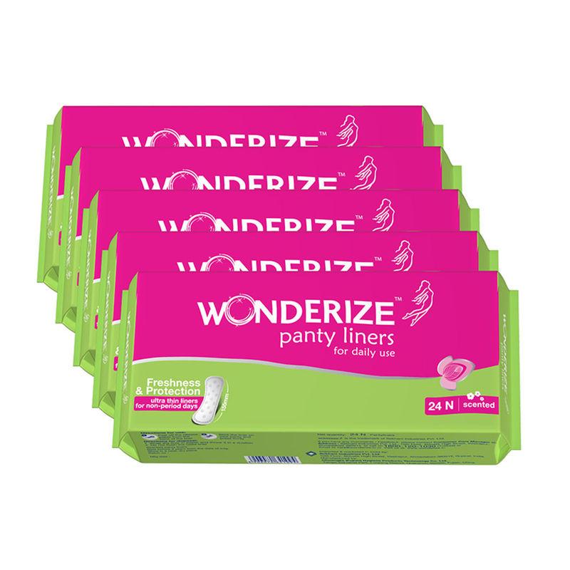 Wonderize Ultra Thin Panty Liners - 120 Liners With Breathable Cover (combo Pack Of 120 Liners)
