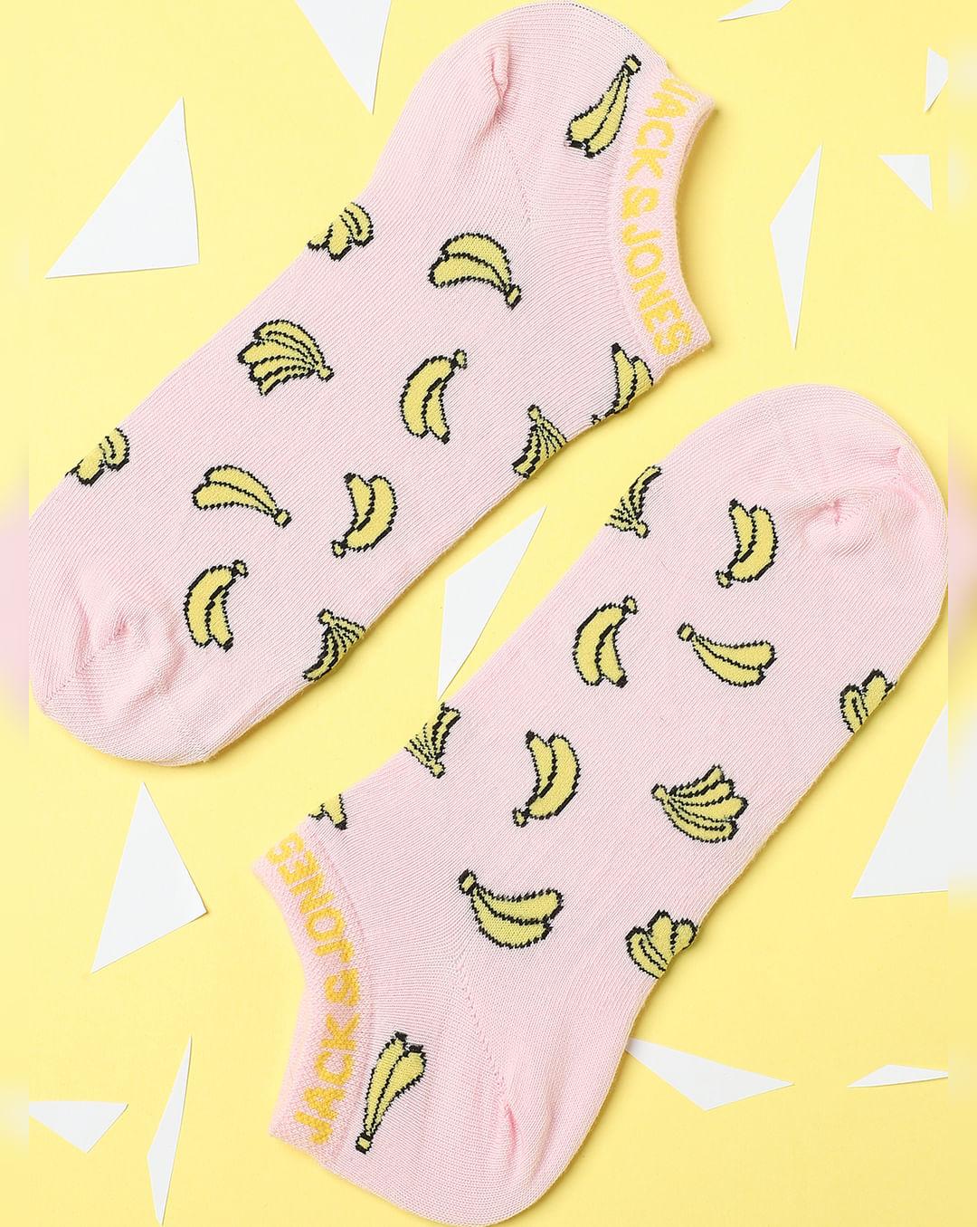 pink-banana-print-ankle-length-socks