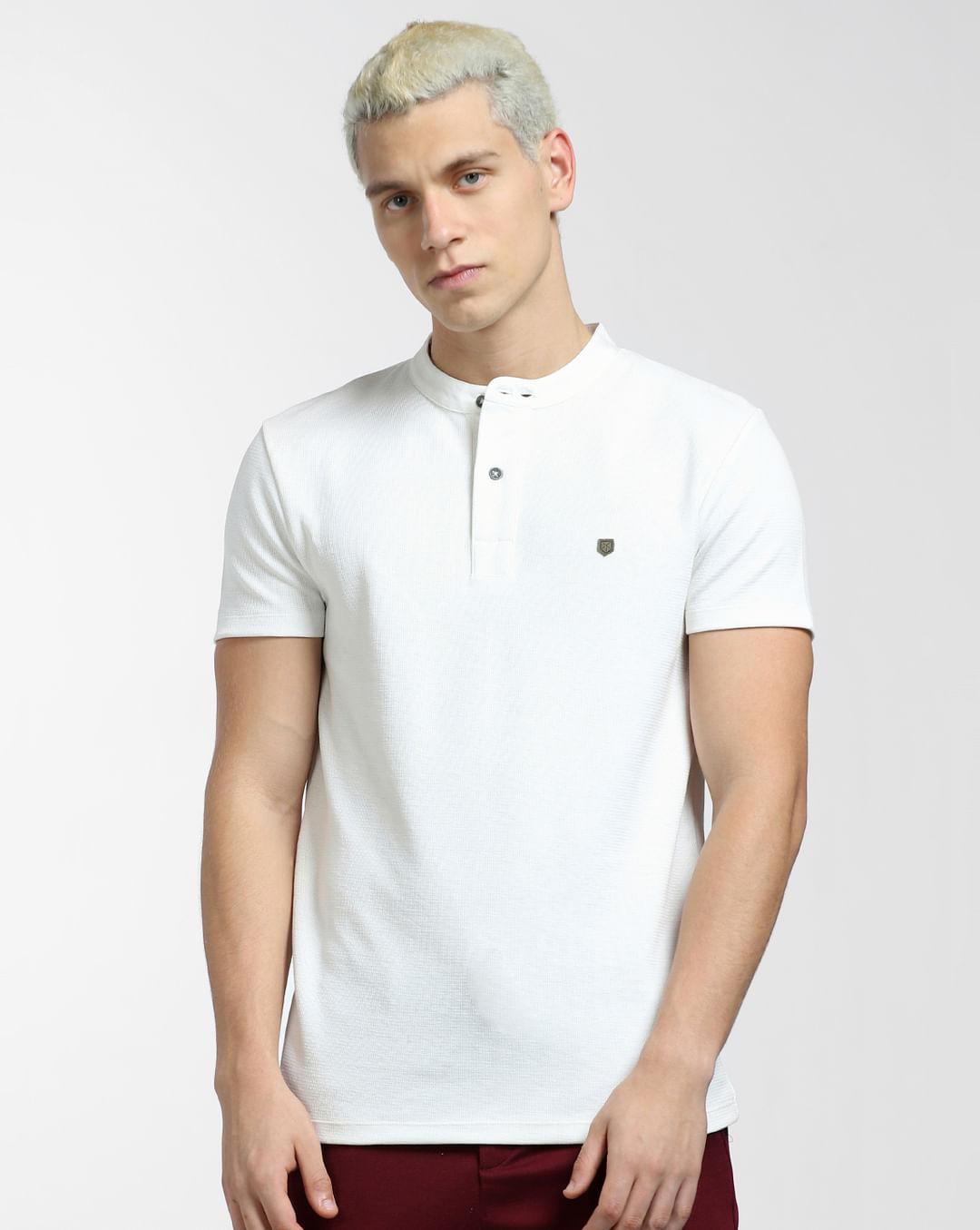 White Henley T-shirt