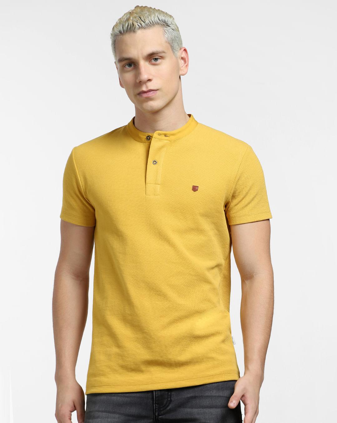 Yellow Henley T-shirt