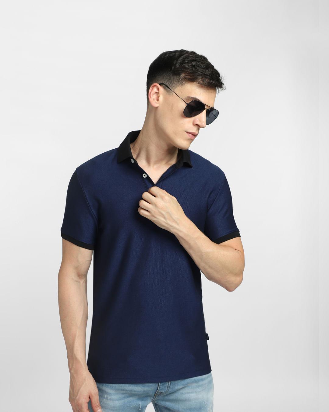 blue-polo-neck-t-shirt
